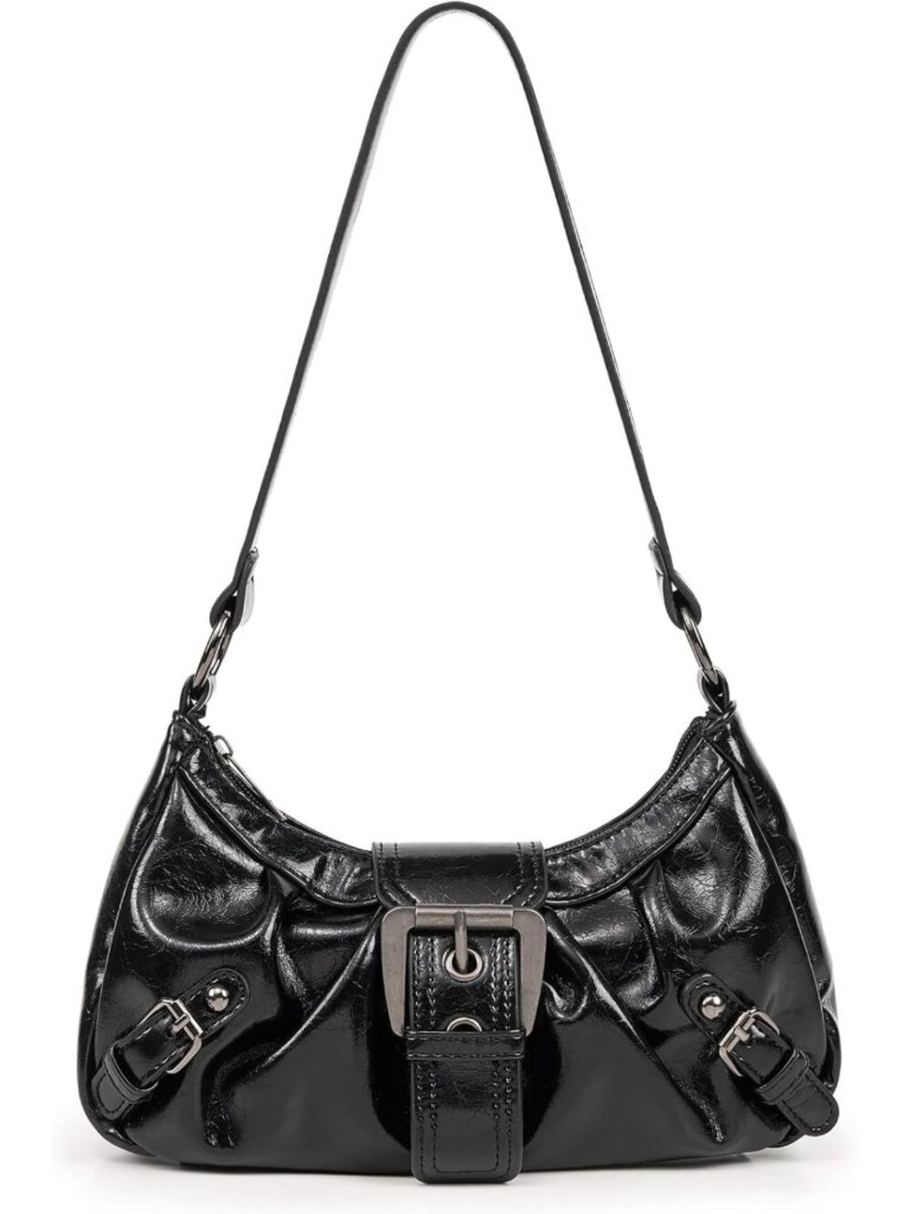 Trendy Y2K Hobo Shoulder Bag for Women | Small Punk Top Handle Handbag Clutch